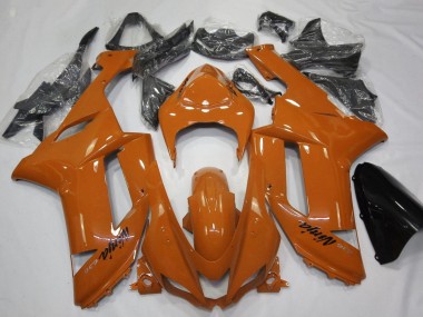 Custom 2007-2008 Kawasaki ZX6R Motorcycle Fairing - Orange Black