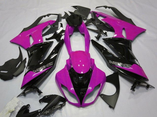 2007-2008 Kawasaki ZX6R Motorcycle Fairings - Pink Black
