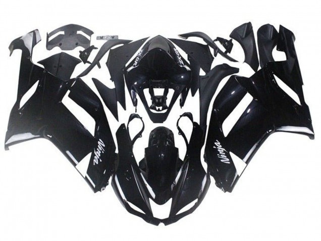 2007-2008 Kawasaki ZX6R Abs Motorcycle Fairings - Glossy Black
