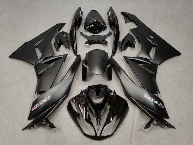 2009-2012 Kawasaki ZX6R Motorcycle Fairings - Matte Black Glossy Black White Red