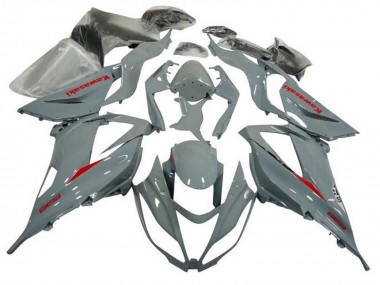 Custom 2013-2018 Kawasaki ZX6R Motorcycle Fairing - Nardo Grey Red