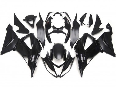 Custom 2013-2018 Kawasaki ZX6R Motorcycle Fairing Kits - Glossy Black Matte Black