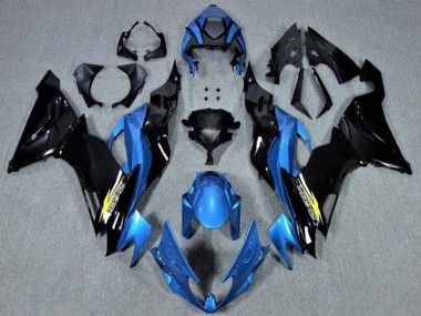 Custom 2019-2022 Kawasaki ZX6R Motorcycle Fairings - Blue Glossy Black Yellow