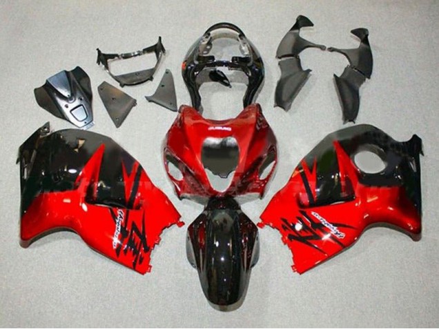 1996-2007 Suzuki GSXR1000 Motorcycle Fairings - Red Glossy Black