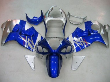 Custom 1996-2007 Suzuki GSXR1000 Motorcycle Fairings - Blue Silver Red
