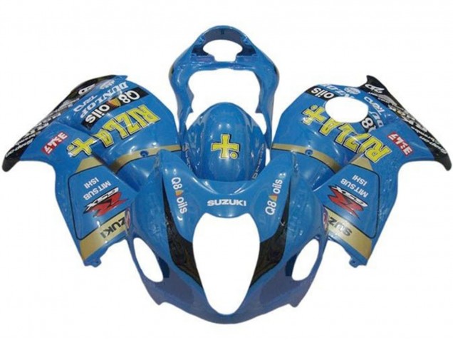 1996-2007 Suzuki GSXR1000 Motorcycle Fairings - Blue Gold Black Rizla