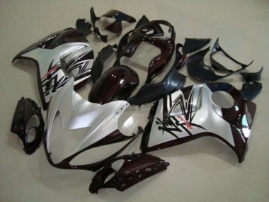 Custom 2008-2020 Silver Black Suzuki GSXR 1300 Hayabusa Motorcycle Fairings