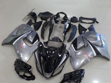 Custom 2008-2020 Glossy Black Silver Chrome Suzuki GSXR 1300 Hayabusa Motorcycle Fairings