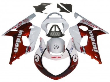 Custom 2000-2002 Suzuki GSXR1000 Motorcycle Fairings - White Red Jordan