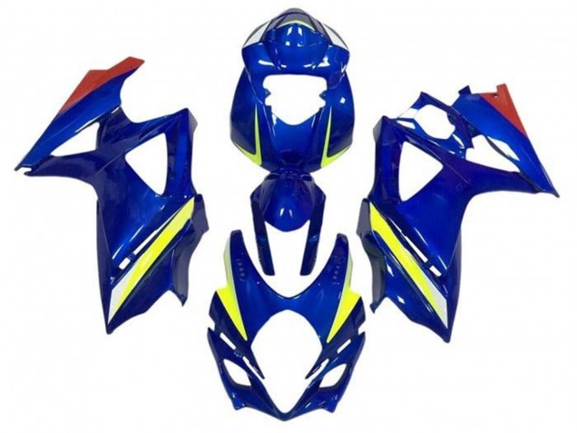 2005-2006 Suzuki GSXR 1000 Motorcycle Fairings - Blue Yellow Red