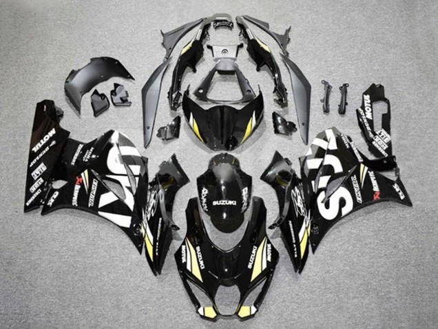 2017-2024 Suzuki GSXR1000 Motorcycle Fairings - Black White Yellow