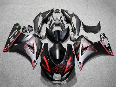 Custom 2017-2024 Suzuki GSXR1000 Motorcycle Fairings - Matte Black Red 42