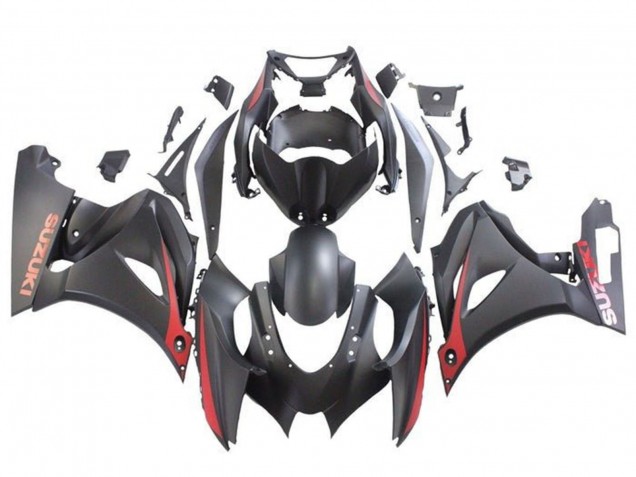 2017-2025 Matte Black Matte Red Suzuki GSXR1000 Motorcycle Fairings