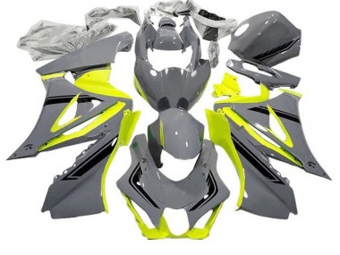 Custom 2017-2024 Suzuki GSXR1000 Motorcycle Fairings - Grey Yellow Black