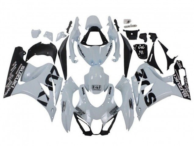 2017-2025 White Black Suzuki GSXR1000 Motorcycle Fairings