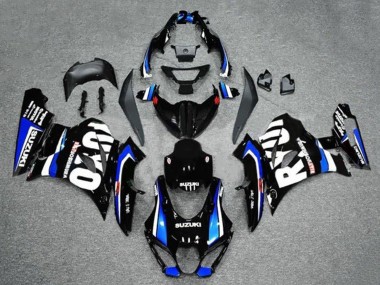Custom 2017-2024 Suzuki GSXR1000 Motorcycle Fairings - Black Blue White