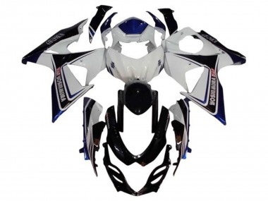 Custom 2009-2016 Suzuki GSXR 1000 Motorcycle Fairing - White Blue Black Yoshimura