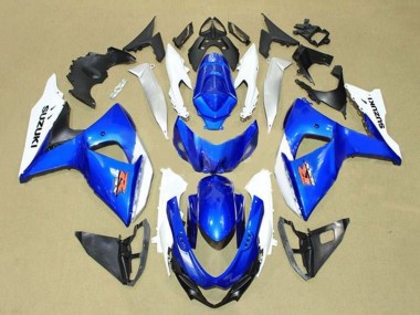 Custom 2009-2016 Suzuki GSXR 1000 Motorcycle Fairings - White Blue Red