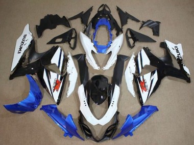 Custom 2009-2016 Suzuki GSXR 1000 Motorcycle Fairings Kit - White Blue Black