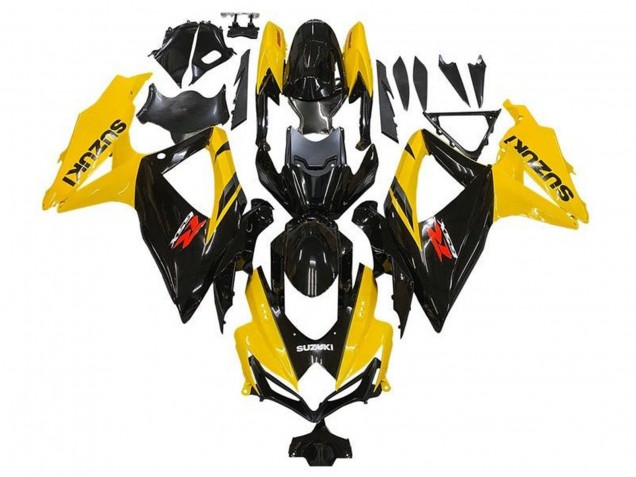 2008-2010 Suzuki GSXR 600 / GSXR 750 Motorcycle Fairings - Yellow Glossy Black Red