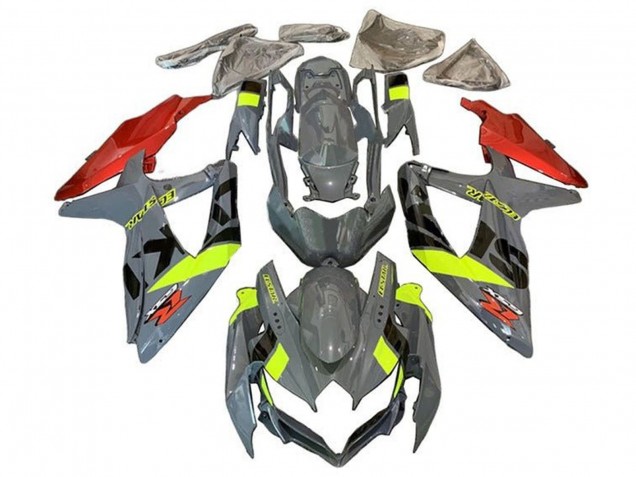 2008-2010 Suzuki GSXR 600 / GSXR 750 Motorcycle Fairings - Nardo Grey Neon Yellow Red Black