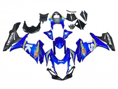 Custom 2011-2024 Suzuki GSXR 600 / GSXR 750 Motorcycle Fairings - White Blue Yellow Black