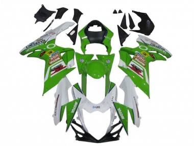 Custom 2011-2024 Suzuki GSXR 600 / GSXR 750 Motorcycle Fairings - White Green Red Motul
