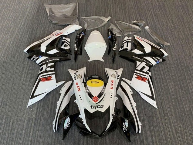 2011-2024 Suzuki GSXR 600 / GSXR 750 Motorcycle Fairings - White Black Yellow Red Tyco