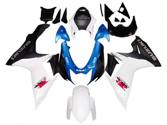 2011-2024 Suzuki GSXR 600 / GSXR 750 Motorcycle Fairings - White Blue Black Pink