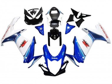 Custom 2011-2024 Suzuki GSXR 600 / GSXR 750 Motorcycle Fairings - White Blue Glossy Black Red
