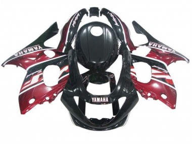 Custom 1996-2007 Yamaha YZF600R Thundercat Motorcycle Fairings - Black Dark Red White