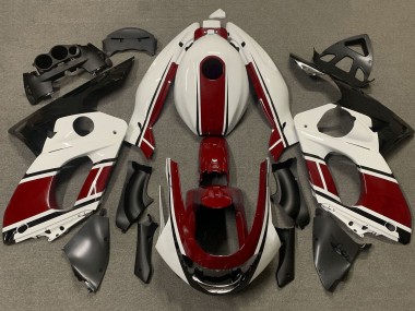 Custom 1996-2007 Yamaha YZF600R Thundercat Motorcycle Fairings - White Dark Red