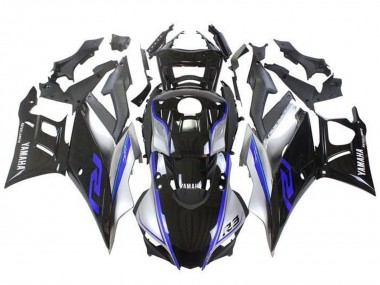 Custom 2019-2021 Yamaha YZF R3/R25 Motorcycle Fairings - Silver Blue Black