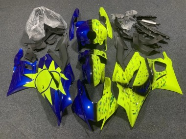 Custom 2022-2024 Yamaha YZF R3/R25 Motorcycle Fairings - Yellow Blue
