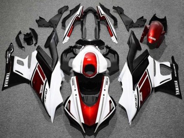 Custom 2022-2024 Yamaha YZF R3/R25 Motorcycle Fairings - White Red Black