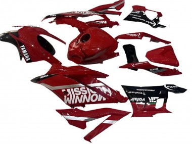 Custom 2022-2024 Yamaha YZF R3/R25 Motorcycle Fairings - Red Black Valsir