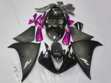 Custom 2009-2011 Yamaha YZF 1000 R1 Motorcycle Fairings - Glossy Black Matte Black Pink