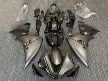 Custom 2009-2011 Yamaha YZF 1000 R1 Motorcycle Fairings - Glossy Black Matte Grey