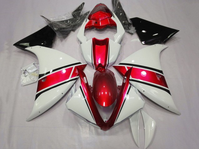 2009-2011 Yamaha YZF 1000 R1 Motorcycle Fairing - White Red Black
