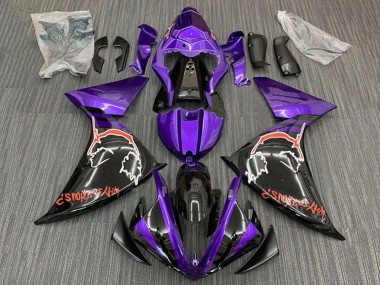 Custom 2012-2014 Yamaha YZF 1000 R1 Motorcycle Fairings - Purple Glossy Black Red Joker