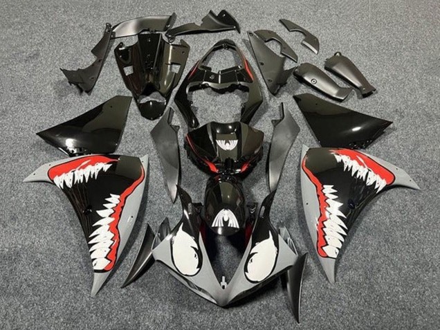 2012-2014 Yamaha YZF 1000 R1 Motorcycle Fairings - Glossy Black White Red Shark