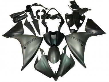 Custom 2012-2014 Yamaha YZF 1000 R1 Motorcycle Fairings - Matte Grey Matte Black