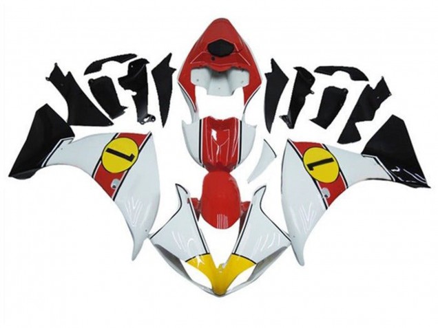 2012-2014 Yamaha YZF 1000 R1 Motorcycle Fairings - White Red Yellow Black