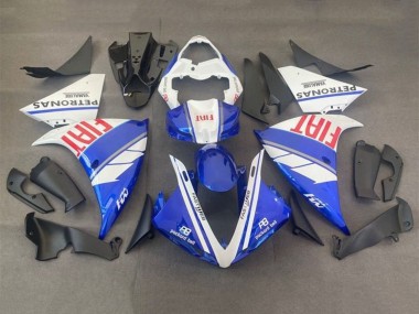 Custom 2012-2014 Yamaha YZF 1000 R1 Motorcycle Fairings - White Blue Red Fiat
