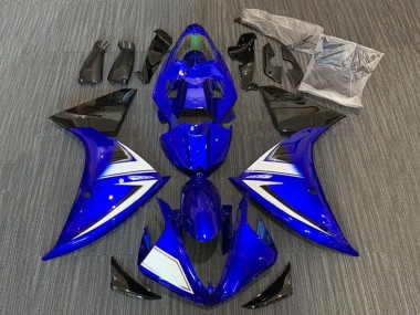 Custom 2012-2014 Yamaha YZF 1000 R1 Motorcycle Fairings - Blue White Black Stripe