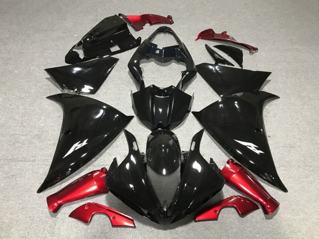 2012-2014 Yamaha YZF 1000 R1 Motorcycle Fairings - Glossy Black Red