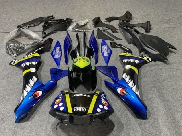 2015-2019 Yamaha YZF 1000 R1 Motorcycle Fairings - Blue Yellow Black Shark