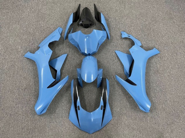 2015-2019 Yamaha YZF 1000 R1 Motorcycle Fairings - Light Blue Glossy Black