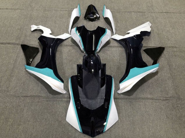 2015-2019 Yamaha YZF 1000 R1 Motorcycle Fairings - Black White Teal Blue