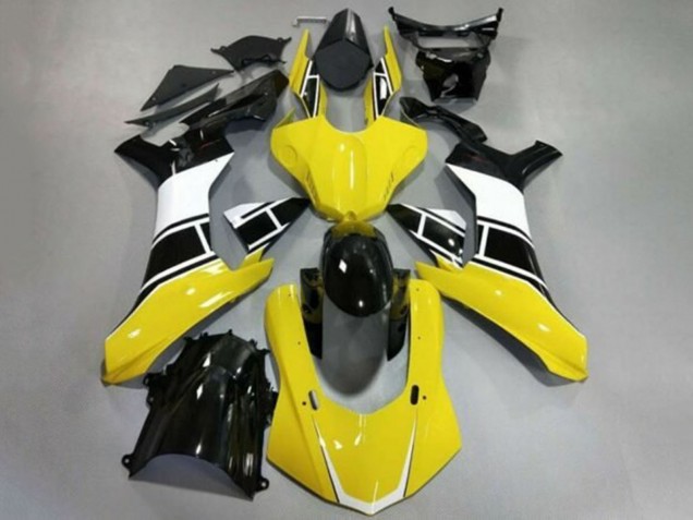 2015-2019 Yamaha YZF 1000 R1 Motorcycle Fairing - Yellow White Black